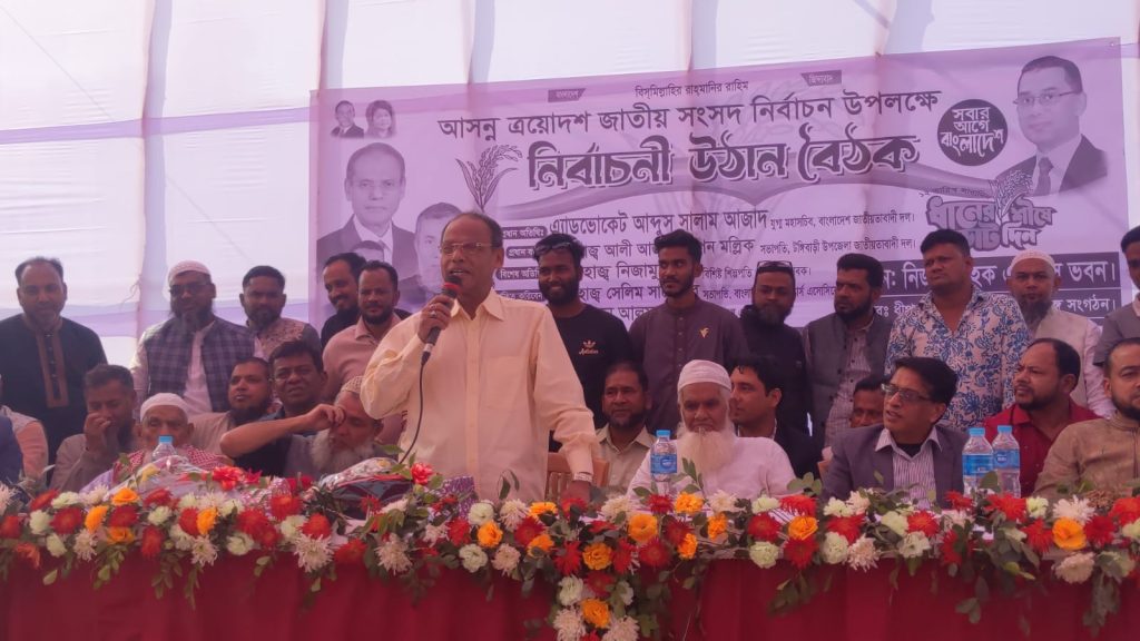 ডুলিহাটায় ধানের শীষের নির্বাচনী উঠান বৈঠক