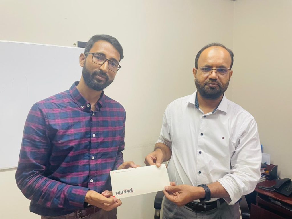 ঢাকা সাংবাদিক ইউনিয়নের সভাপতির সঙ্গে মুন্সিগঞ্জের বার্তার সম্পাদকের সৌজন্য সাক্ষাৎ